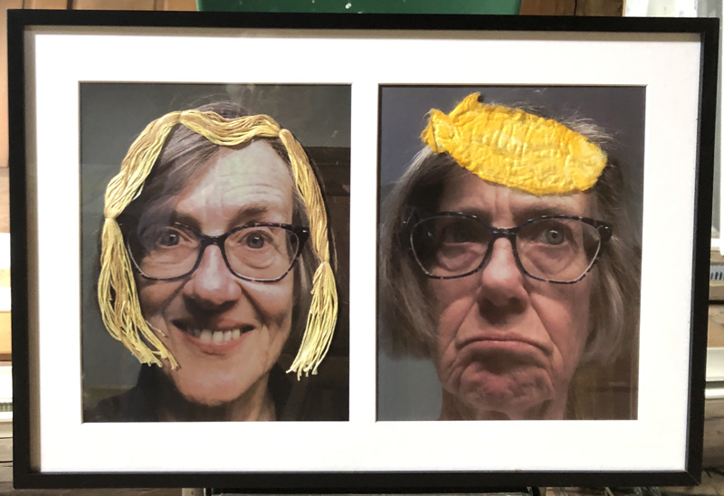 Portraits of Cecelia as Hillary and Trump, Photoprint, 13.5in x 19.5in, 2017 - artwork by Cecelia Kane