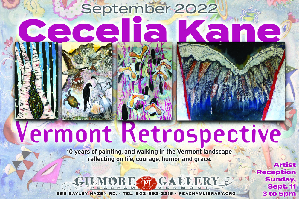 cecelia Kane, Vermont retrospective at Peacham Library