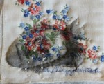 26.Disappointed-Hankie_5.25x5.375_thread_acrylic_glass-beads_batting_embroidery-floss-on-vintage-linen_9.18.2014