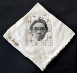 65.Stiff-Hankie_8.25x8_laser-print_thread_acrylic_batting_graphite-and-thorns_on-vintage-linen-handkerchief_8.1