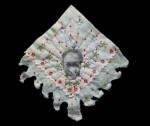 67.Joyful-Hankie_8.5x9_laser-print,-thread,-glass-beads_acrylic_graphite-on-vintage-cotton-handkerchief_7.18.2014